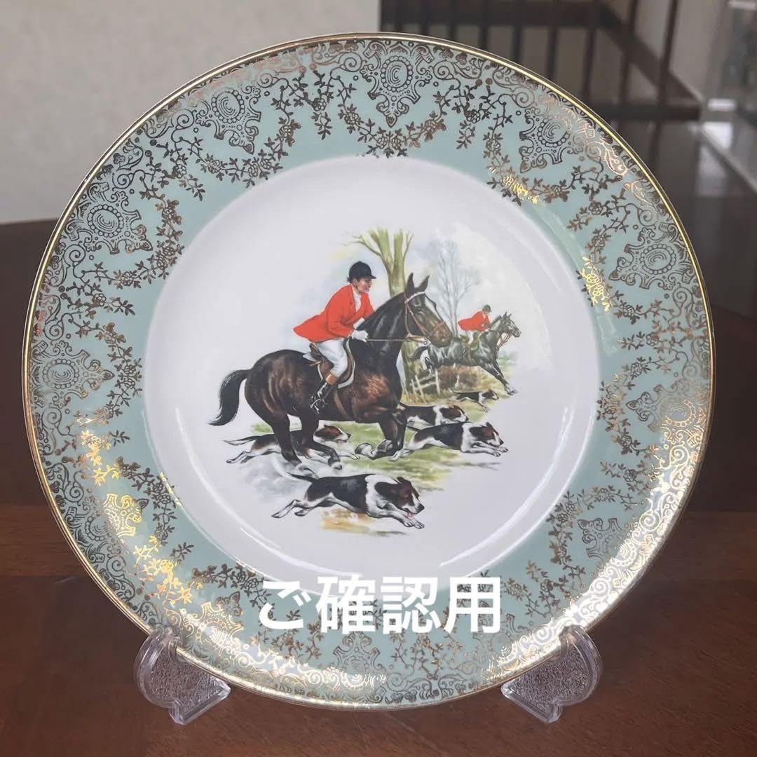 レア美品】英国製Liverpool Road☆ハンティングシーン☆飾り皿①